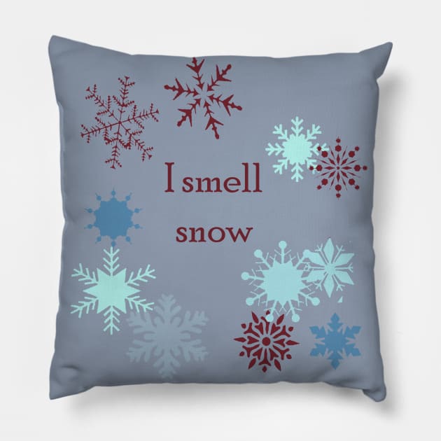 I smell snow - Gilmore Girls Pillow by BeverlyHoltzem