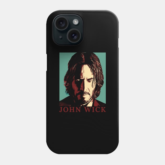 john wick  - vintage illustration Phone Case by LAKOSH