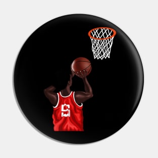 Basketball Print Pin