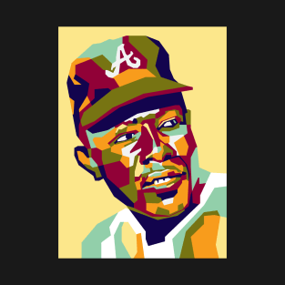 Abstract Hank Aaron in WPAP T-Shirt