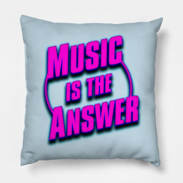 HOUSE MUSIC, IS THE ANSWER Pillow by KIMIDIGI