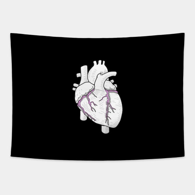 Anatomy of human heart Tapestry by Science Design