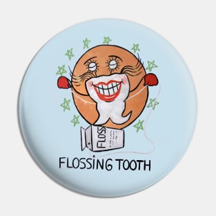 Flossing Teeth Pin