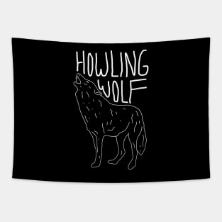 howling wolf Tapestry