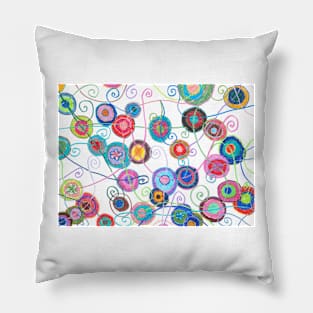 Spirals and dots Pillow