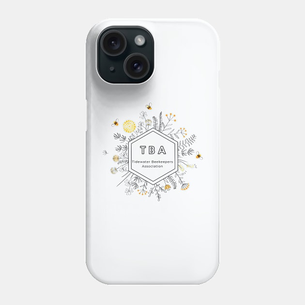 TBA Flower & Bee Hex Phone Case by Tidewater Beekeepers