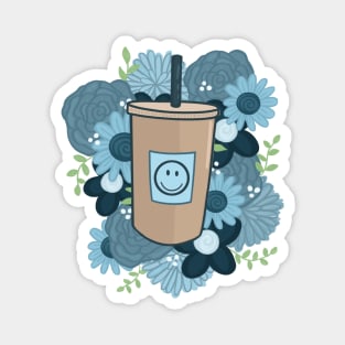 Flowers and Coffee Magnet