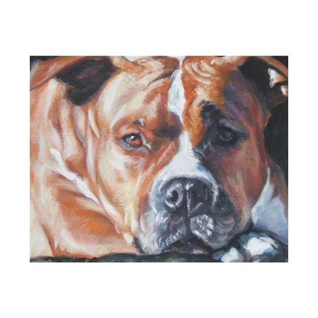 American Staffordshire Terrier Fine Art Painting by LASHEPARD