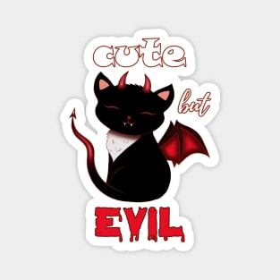 Halloween Devil Cat Cute but Evil Magnet