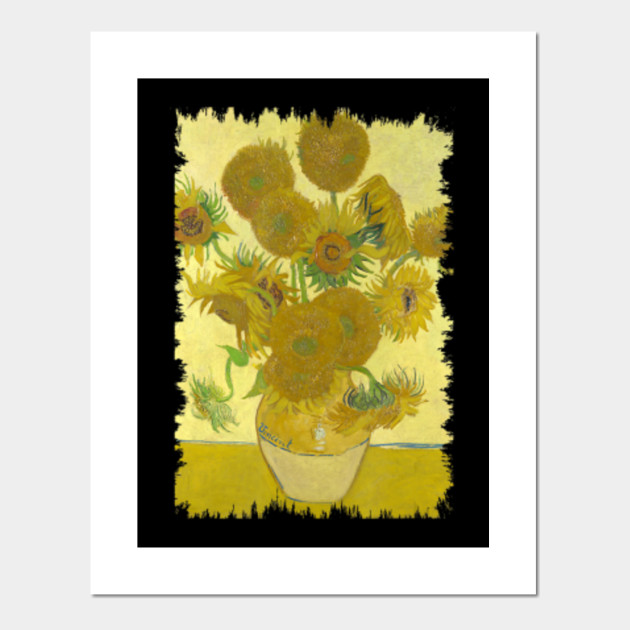 World Famous Painting Shirt Van Gogh Sunflowers Classic Art