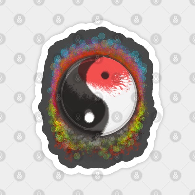 Yin Yang Art Design Magnet by Markyartshop