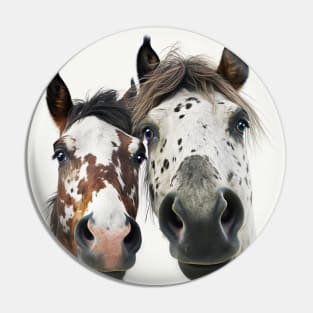 Curious Horses Pin