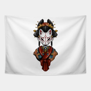 Geisha kitsune Tapestry