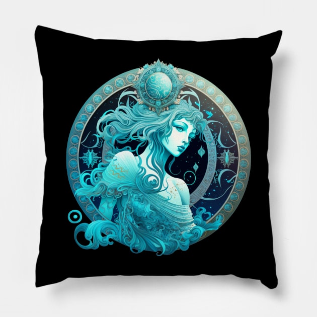 Aquarius Star Sign Beauty Pillow by Hypnotic Highs