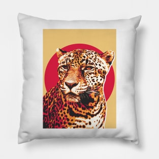 Mean Looking Jaguar Art Pillow