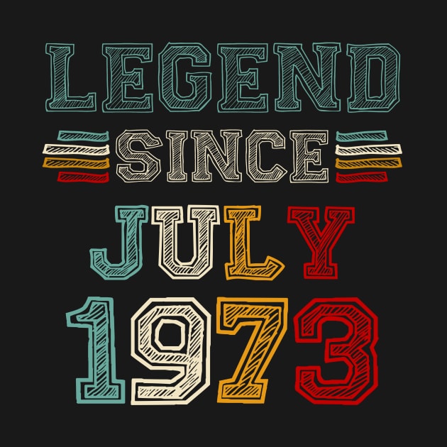 50 Years Old Legend Since July 1973 50th Birthday by Gearlds Leonia