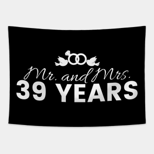 39th Wedding Anniversary Couples Gift Tapestry