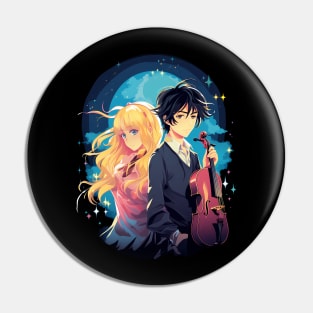 your lie in april fanart anime graphic tee Pin