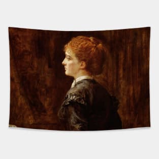 Yes or No? by John Everett Millais Tapestry