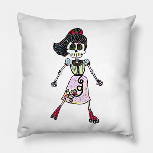 Lively Bones, Retro Roller Skater Pillow