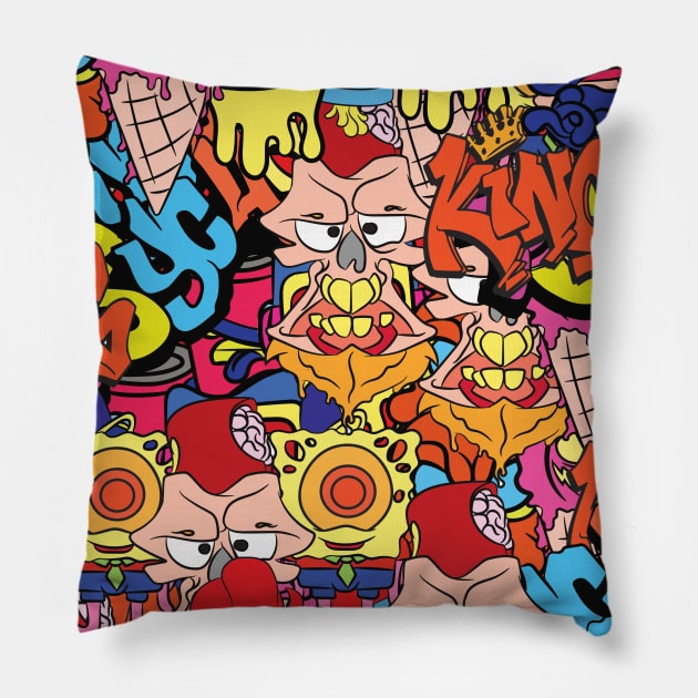 Graffiti Pillow by James P. Manning