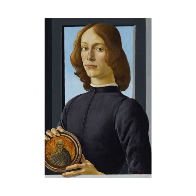 Portrait of a Young Man Holding a Roundel by Sandro Botticelli by Classic Art Stall