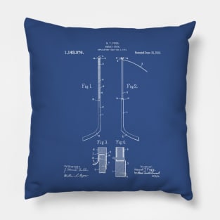 Ice Hockey Stick Patent - Ice Hockey Art - Blueprint Pillow