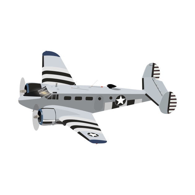 Model 18 American WW2 Airplane by NorseTech