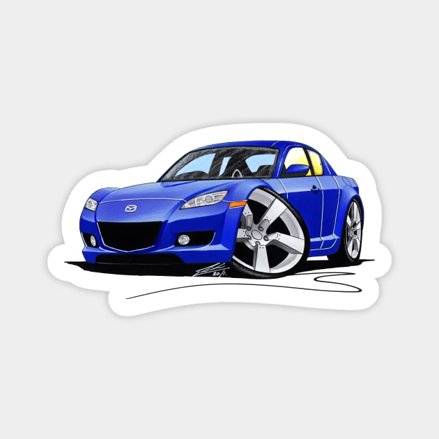 Mazda RX8 Blue Magnet by y30man5