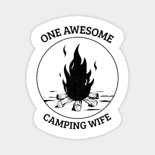 One Awesome Camping Wife - Funny Design Magnet