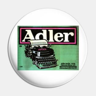 ADLER TYPEWRITER Advertisement 1909 by Lucien Bernhard Vintage German Lithograph Pin