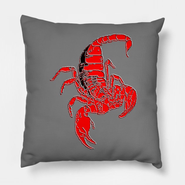 Scorpion 3D Scorpio skorpion Skorpio Pillow by 4rpixs