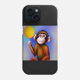 Monkey with Yellow Balloon Phone Case