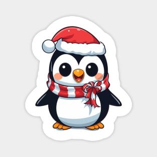 Kawaii Christmas Penguin Magnet