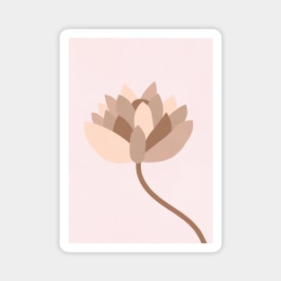 Neutral Abstract, Botanical, Flower, Scandi Art Print 2 Magnet