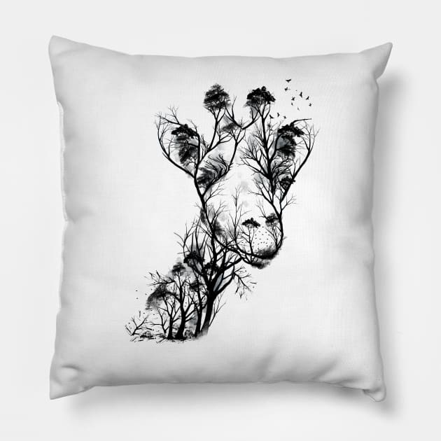 Wildlife Pillow by DANDINGEROZZ