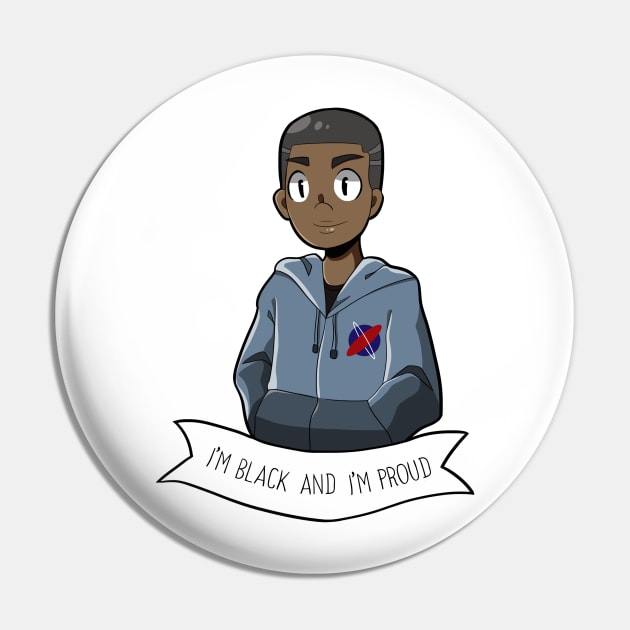 Black Lives Matter Male Cartoon Pin by marbotz