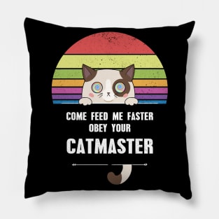 Cute Creepy Cat T shirt Kawaii Kitty Tee Vintage Sunset Pillow