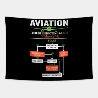 Airplane Pilot, Funny Pilot & Aviation Troubleshooting Guide Tapestry