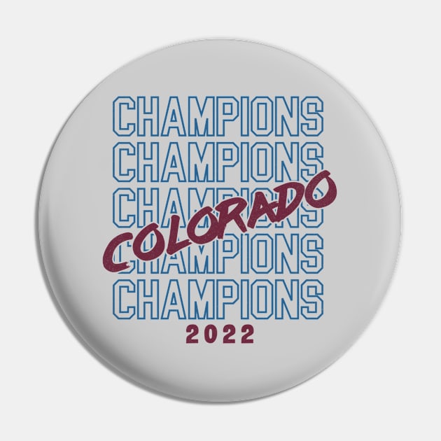 Colorado Hockey Champions 2022 Pin by Ruffeli