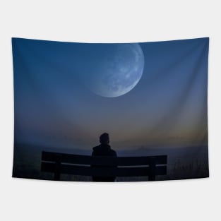 The moon is beautiful Tapestry