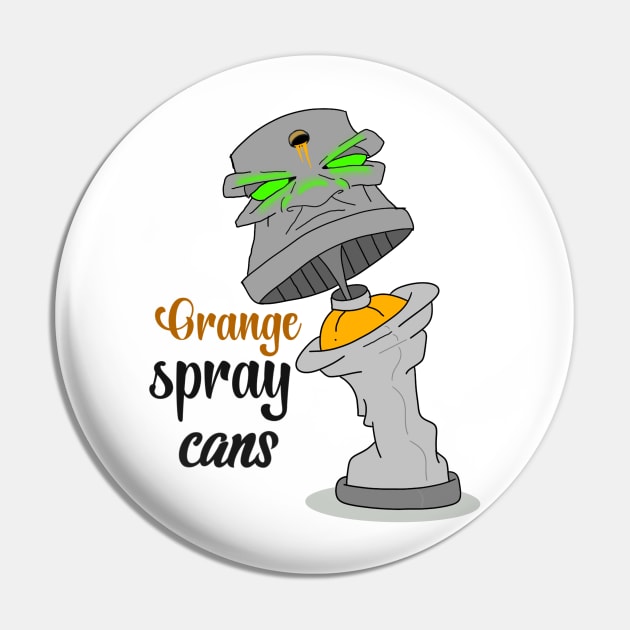 Cans orange spray Pin by TheEndDesign