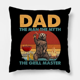Bear Dad The Man The Myth The Grill Master Pillow