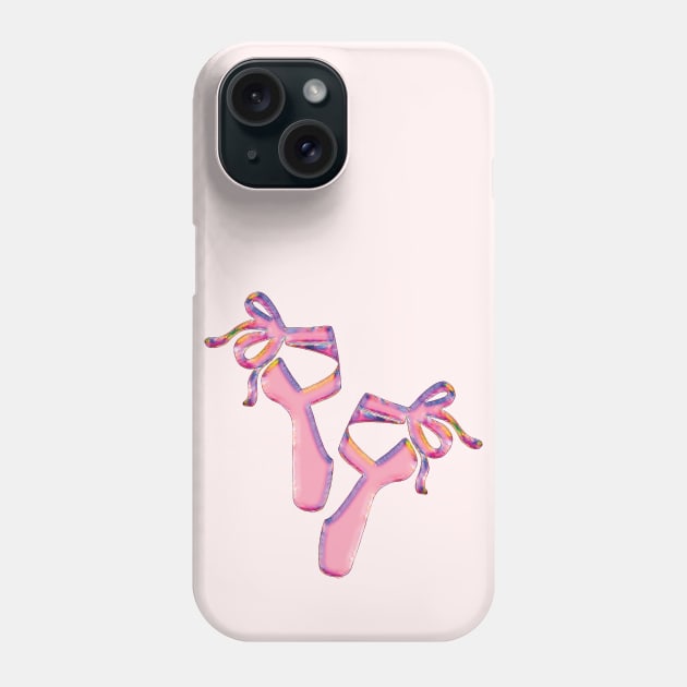 Ballet Shoes Pop Art Mosaics Phone Case by Rosemarie Guieb Designs