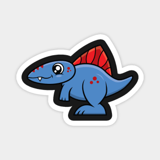 Spinosaurus Dinosaur (Blue and Red) Magnet