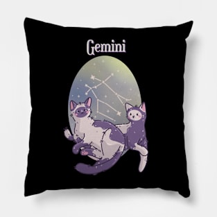 Cat Zodiac Sign - Gemini Pillow