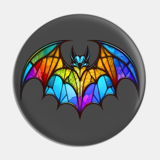 Rainbow Bat Pin