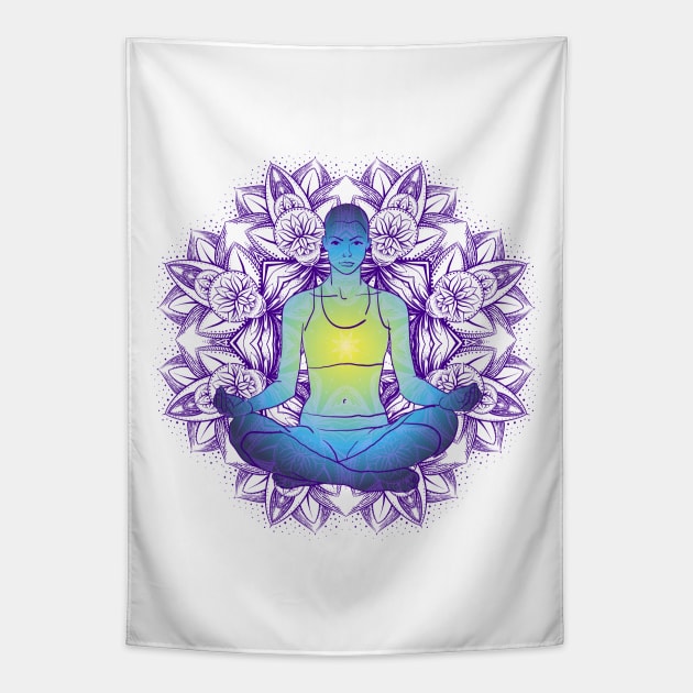 Yoga #18 Tapestry by Olga Berlet