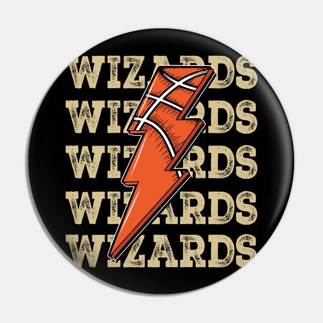 Funny Sports Wizards Proud Name Basketball Classic Pin by Frozen Jack monster