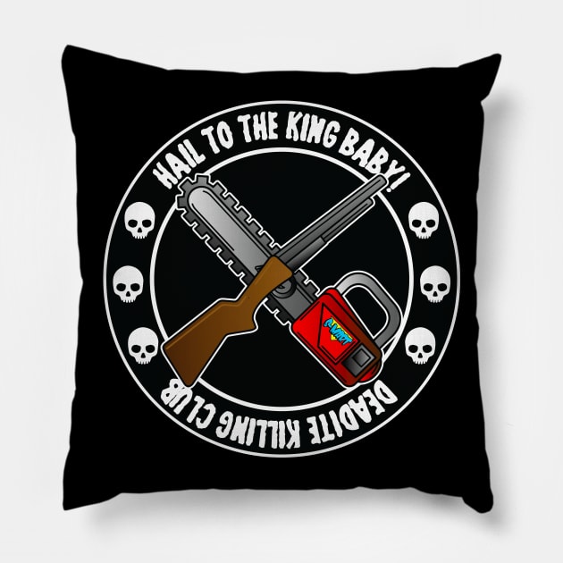 Deadite Killing Club Pillow by OrneryDevilDesign